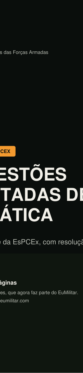 Capa: 350 questões comentadas de Matemática da ESA e da EsPCEx