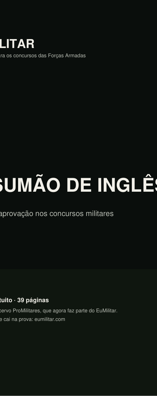 Capa: Resumão de Inglês: do zero à aprovação